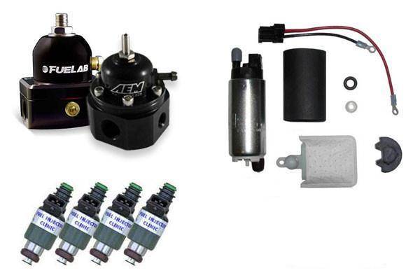 MAPerformance - MAPerformance 400whp Pump Gas DSM Fuel System with AEM FPR - Pushlock FPR Install Kit