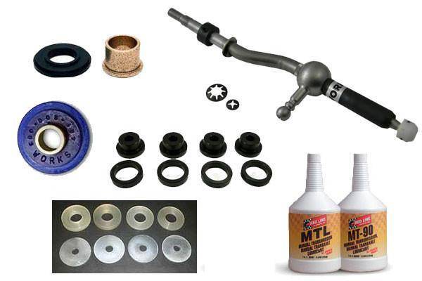 MAPerformance - 2009+ Mitsubishi Evo X Kracka's Ultimate Shifter Package with MT-90 Redline Fluid Cocktail and COBB Shift Knob (White & Black)