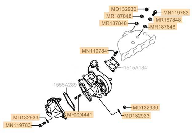 MAPerformance - 2008-2015 Mitsubishi Evo X Mitsubishi OEM Turbo Hardware Kit