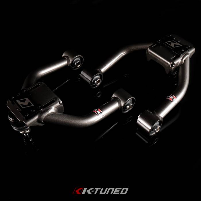 K-Tuned - 2003-2007 Honda Accord and 2004-2008 Acura TSX K-Tuned Front Camber Kit (Upper Camber Arms) - Spherical Bushing