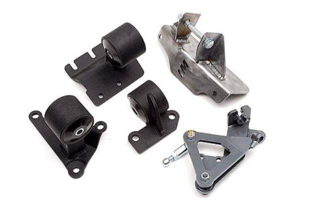 Innovative Mounts - 1988-1991 Honda Civic Innovative H&F-Series Steel Mounts 75A Black Bushings (Manual Hydro Actuator)
