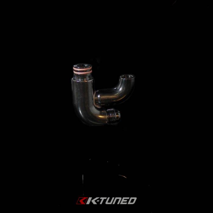 K-Tuned - K-Tuned Center Mount Fuel Rail Fitting - Gauge and 6AN Ports (Fittings and Gauge)