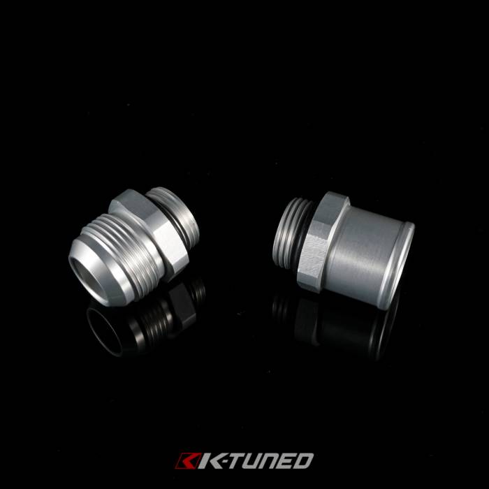K-Tuned - K-Tuned Silver 12AN to 16OR Adapter (w/o-ring) (Upper Coolant Housing & Thermostat Fitting)