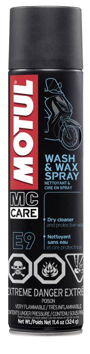 Motul - Motul E9 WASH & WAX SPRAY - 0.400L US CAN (Box of 12) 103258
