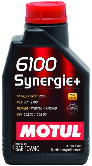 Motul - Motul 1L Technosynthese Engine Oil 6100 SYNERGIE+ 10W40 - (Box of 12) 108646