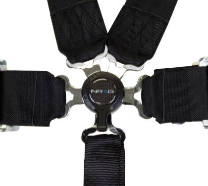 NRG Innovations - NRG Innovations 6 Pt 3inch Seat Belt Harness / Cam Lock- Black