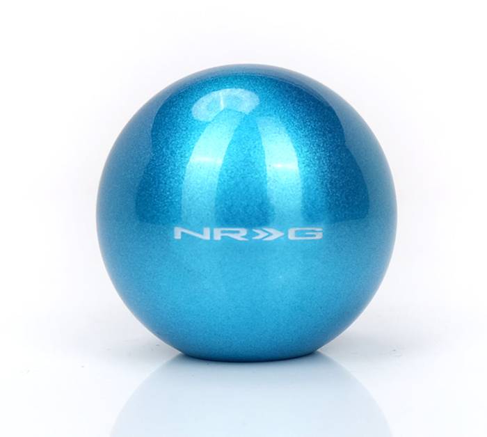 NRG Innovations - NRG Innovations Teal Sparkly Painted Titanium Round Shifter Heavy Weight