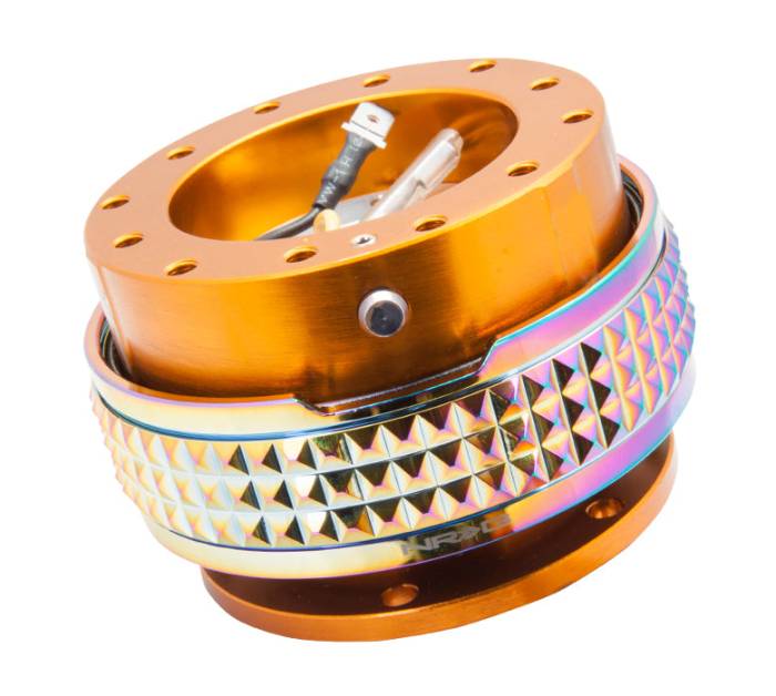 NRG Innovations - NRG Innovations Quick Release Kit - Rose Gold Body / Neochrome Pyramid Ring