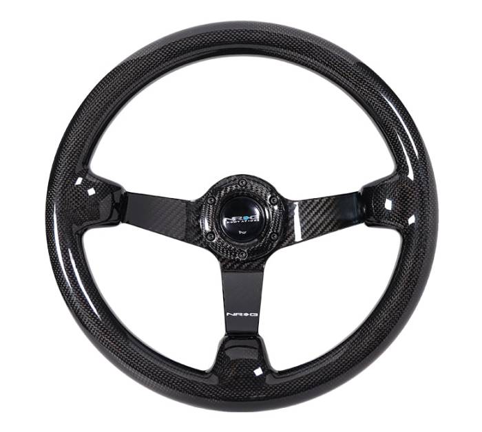 NRG Innovations - NRG Innovations FULL CARBON FIBER STEEERING WHEEL 350mm DEEP DISH