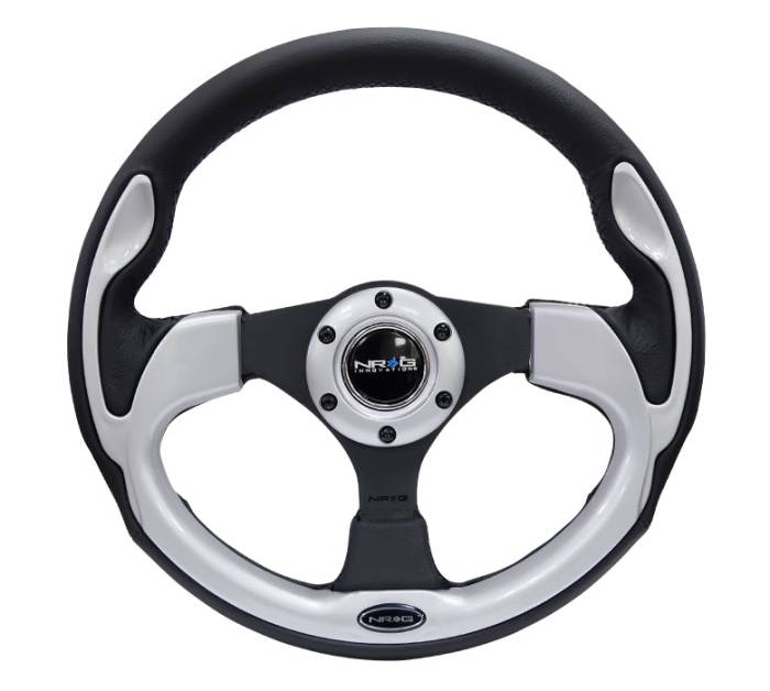 NRG Innovations - NRG Innovations 320mm Steering Wheel w/ Silver Trim