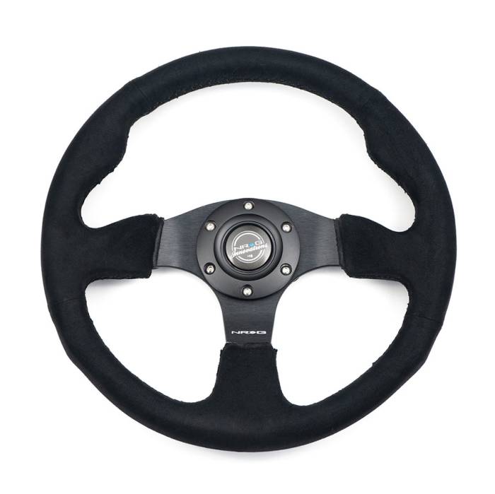 NRG Innovations - NRG Innovations (320mm) Alcantara Steering Wheel w/ Black Stitching