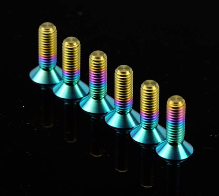 NRG Innovations - NRG Innovations Titanium Steering Wheel Screw Upgrade Kit (Conical) - Multi Color