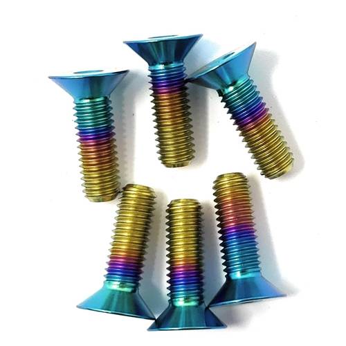 NRG Innovations - NRG Innovations Titanium Multi-Color Steering Wheel Screw Kit Upgrade- Conical 12mm