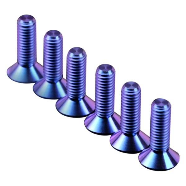 NRG Innovations - NRG Innovations Titanium Purple Steering Wheel Screw Kit Upgrade- Conical 12mm