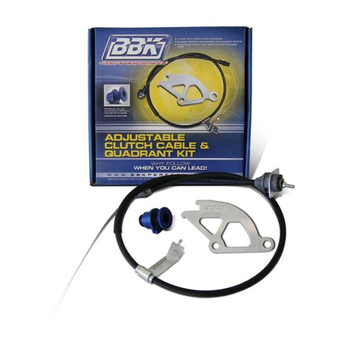 BBK - 1979-1995 Ford Mustang BBK Adjustable Clutch Quadrant Cable And Firewall Adjuster Kit