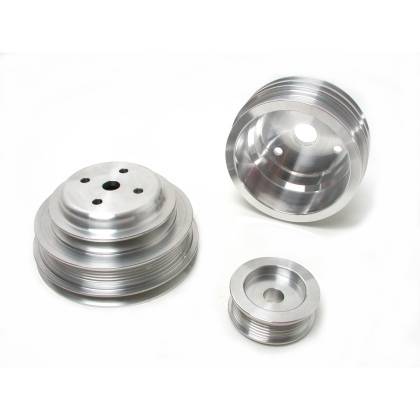 BBK - 1985-1987 GM Truck 305/350 BBK Underdrive Pulley Kit - Lightweight CNC Billet Aluminum (3pc)