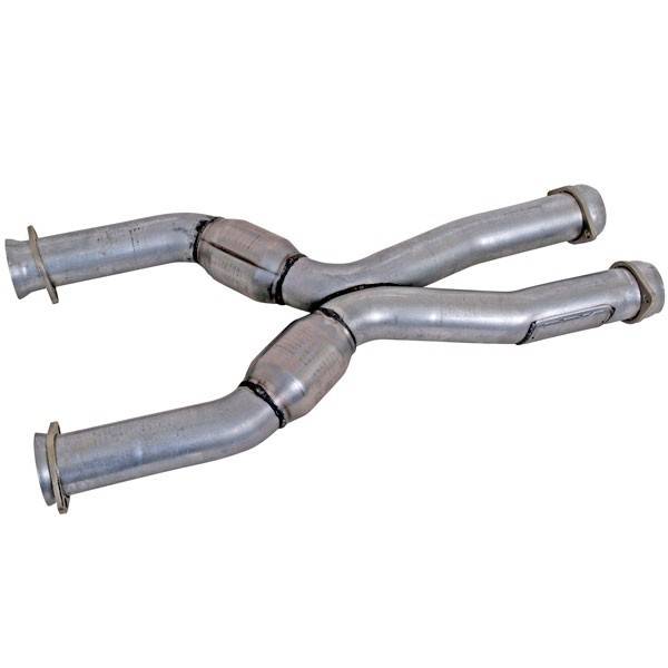 BBK - 1987-2004 Ford Mustang Coyote BBK Swap Short Mid X Pipe w Catalytic Converters 3.0 For BBK Long Tube Headers