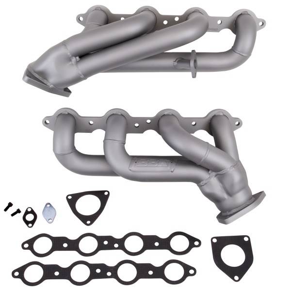 BBK - 1999-2004 GM Truck/SUV 6.0 BBK Shorty Tuned Length Exhaust Headers 1-3/4in - Titanium Ceramic