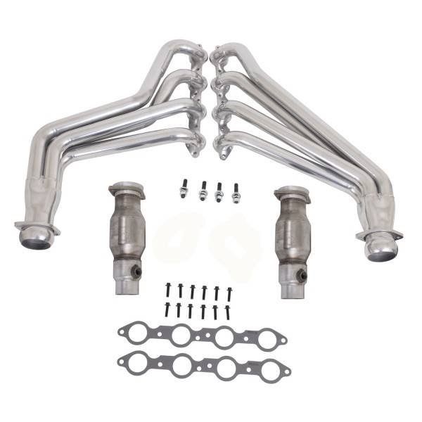 BBK - 2010-2015 Chevrolet Camaro LS3/L99 BBK Long Tube Exhaust Headers With Converters - 1-3/4in Silver Ceramic