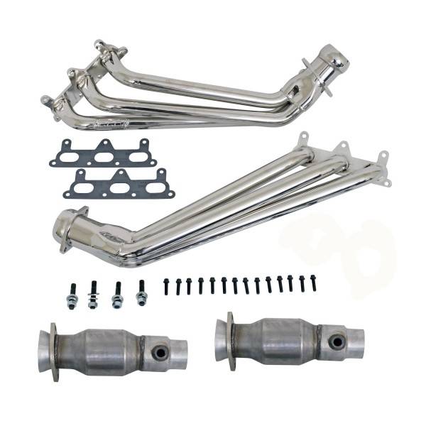 BBK - 2010-2011 Chevrolet Camaro V6 BBK Long Tube Exhaust Headers With Converters - 1-5/8in Chrome