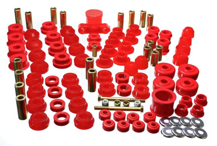 Energy Suspension - 1988-1991 Honda Civic/CRX  Energy Suspension Red Hyper-Flex Master Bushing Set