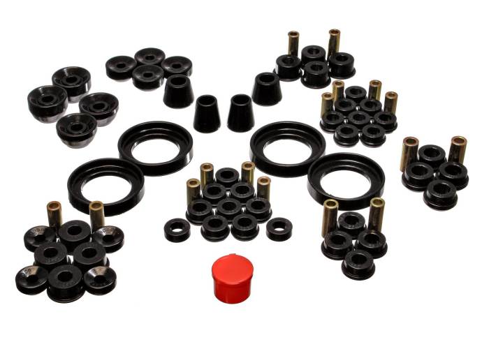 Energy Suspension - 1992-1996 Honda Prelude Energy Suspension Black Hyper-Flex Master Bushing Set