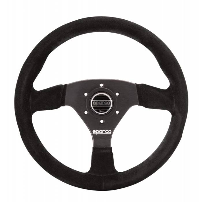 Sparco - Sparco Steering Wheel R383 Leather Black/Black