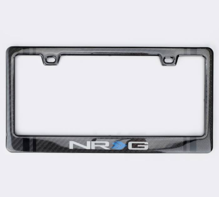 NRG Innovations - NRG Carbon License Plate Frame/ Fiber Poly Dip Finish Wet w/ NRG Logo