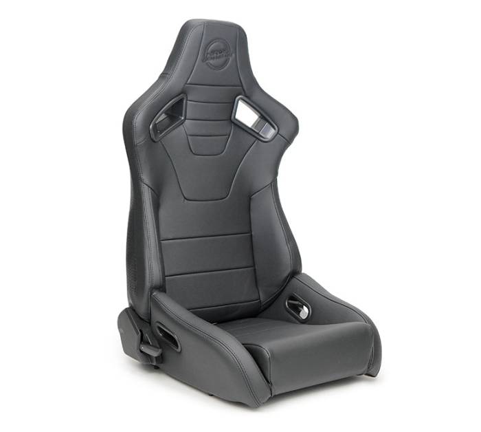 NRG Innovations - NRG Omega Reclinable Racing Seat (Pair) Black with Black Carbon Vinyl Back