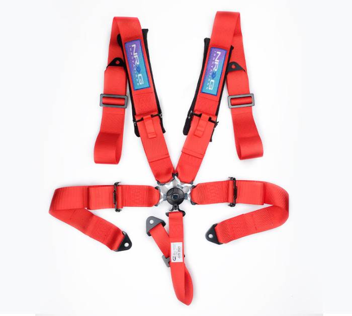 NRG Innovations - NRG 5pt 3inch Seat Belt Harness / Cam Lock - Red