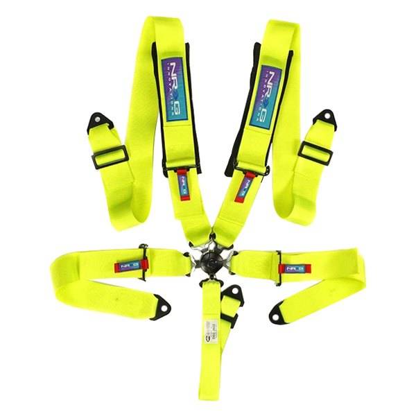 NRG Innovations - NRG 5pt 3inch Seat Belt Harness / Cam Lock - Neon Green