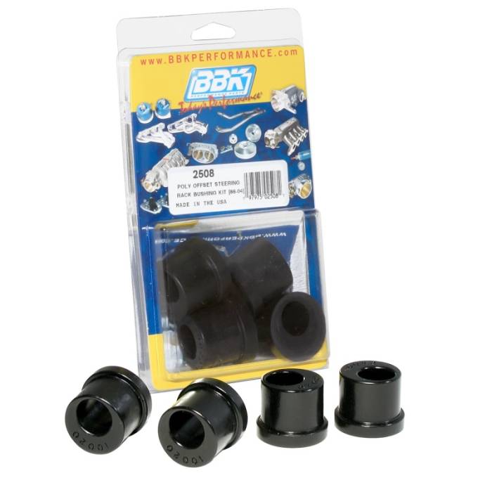 BBK - 1986-2004 Ford Mustang Offset Polyurethane Steering Rack Bushings (4pc)