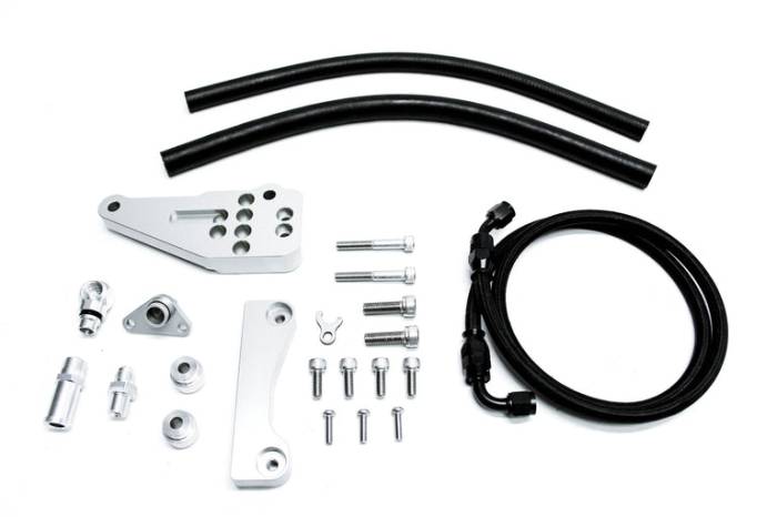 Private Label Mfg - Precision Works Power Steering Relocation Kit - RSX & K-Swap