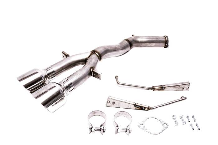 Private Label Mfg - 2019-2021 Hyundai Veloster Private Label Mfg. Axle-Back Exhaust with Polished Exhaust Tips