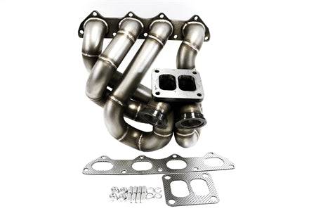 Private Label Mfg - Private Label Mfg. Power Driven T4 Top Mount Turbo Manifold with Dual Wastegates B-Series B16 B18 B20