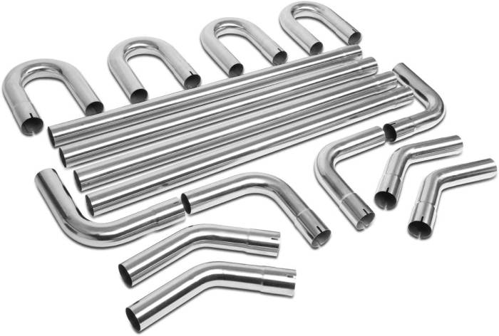 Private Label Mfg - Private Label Mfg. Stainless Steel Exhaust Manifold Tubing Mandrel Piping Kit - 3.0"