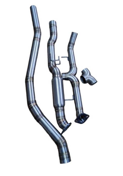 Private Label Mfg - 2023+ Acura Integra / 2022+ Honda Civic Private Label Mfg. Mid Pipe Exhaust Kit