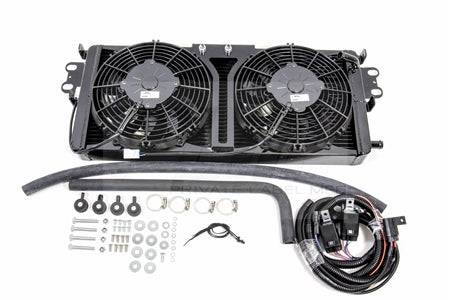 Private Label Mfg - Private Label Mfg. Shelby GT500 Heat Exchanger with SPAL Fans & Wiring Harness - Black