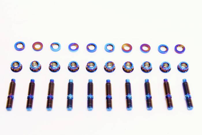 Private Label Mfg - Private Label Mfg. Titanium Honda B D F H J K-Series Intake Manifold Stud Kit - 10pcs