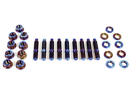 Private Label Mfg - Private Label Mfg. Titanium B / D / F / H / J - Series Exhaust Header Manifold Stud Kit - 9pcs