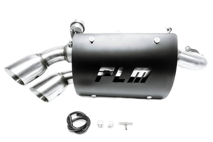 Private Label Mfg - 2016-2021 Polaris RZR XP Turbo Private Label Mfg. Valve Exhaust - Black Heat Shield