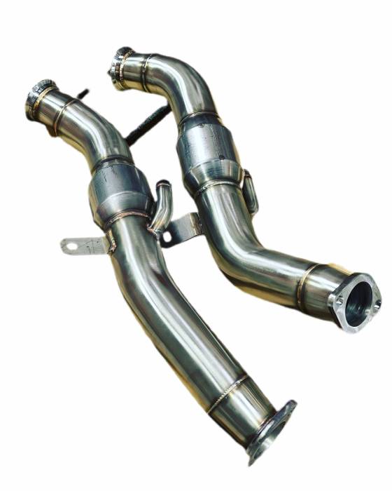 Private Label Mfg - PLM 2016-2023 Infiniti Q50 Q60 Full Downpipes Kit - Catted