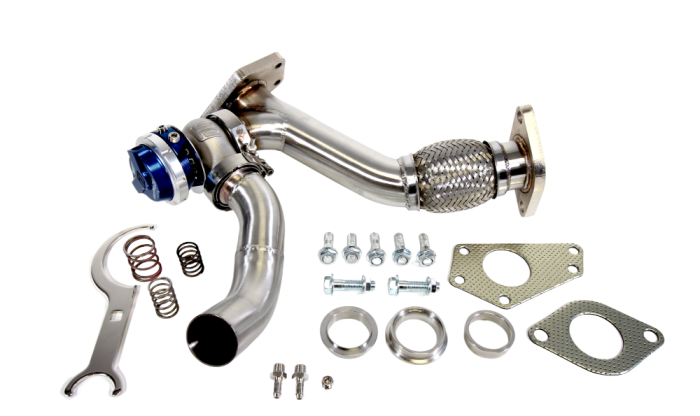 Private Label Mfg - Private Label Mfg. Power Driven Subaru EWG Up Pipe with Turbosmart WG40 Gen V Wastegate - Blue