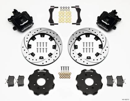Wilwood - 1990-1993 Acura Integra Wilwood Combination Parking Brake Caliper Rear Brake Kit 12.19" (Black)