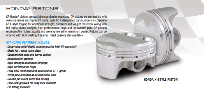 CP-Carrillo - Honda D-Series CP Pistons