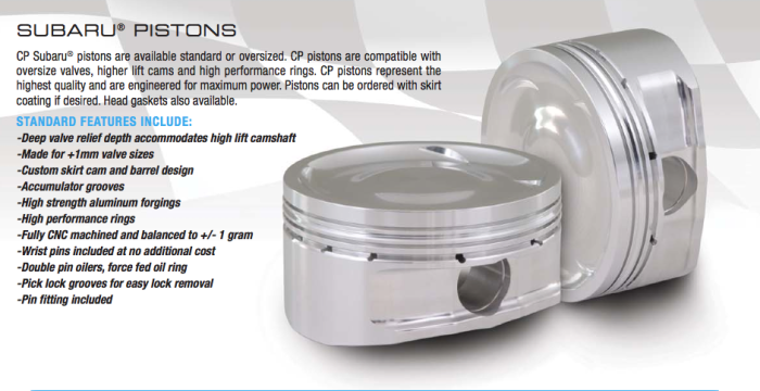 CP Pistons - Subaru CP Pistons