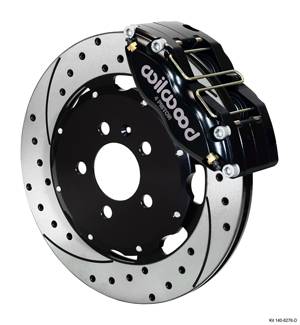 Wilwood - 1995-1999 Mitsubishi Eclipse Wilwood Dynapro Radial Front Big Brake Kit (Black/Drilled & Slotted)