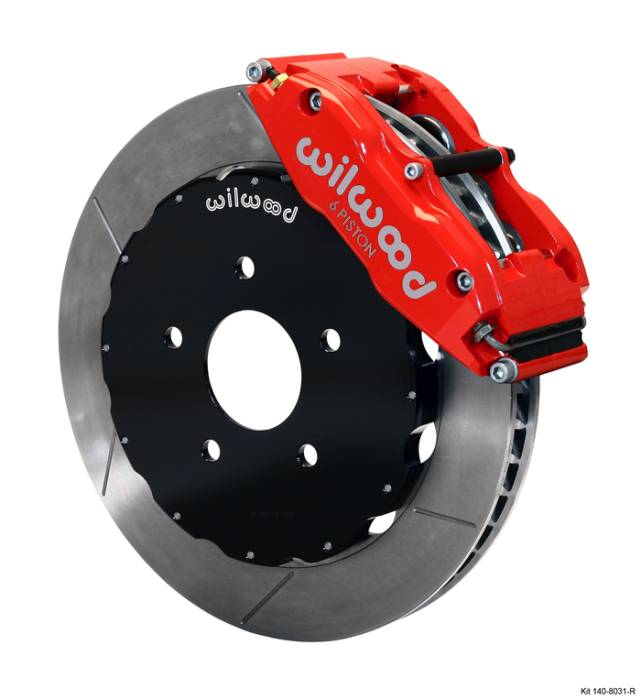 Wilwood - 2003-2008 Nissan 350Z Wilwood Superlite 6R Big Brake Front Brake Kit 14" (Red, Slotted)