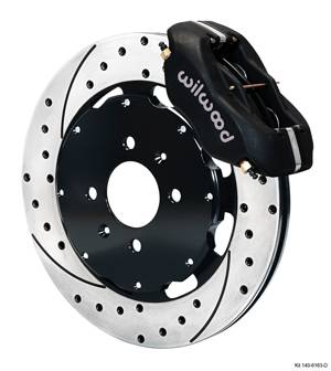 Wilwood - 1996-2000 Honda Civic Wilwood Forged Dynalite Big Brake Front Brake Kit 12.19", 240mm (Black/Drilled)