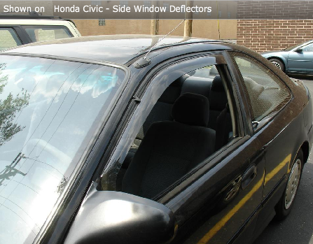 WeatherTech - 1999-2000 Honda Civic Si WeatherTech Front Side Window Deflectors (Light)